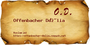 Offenbacher Dália névjegykártya